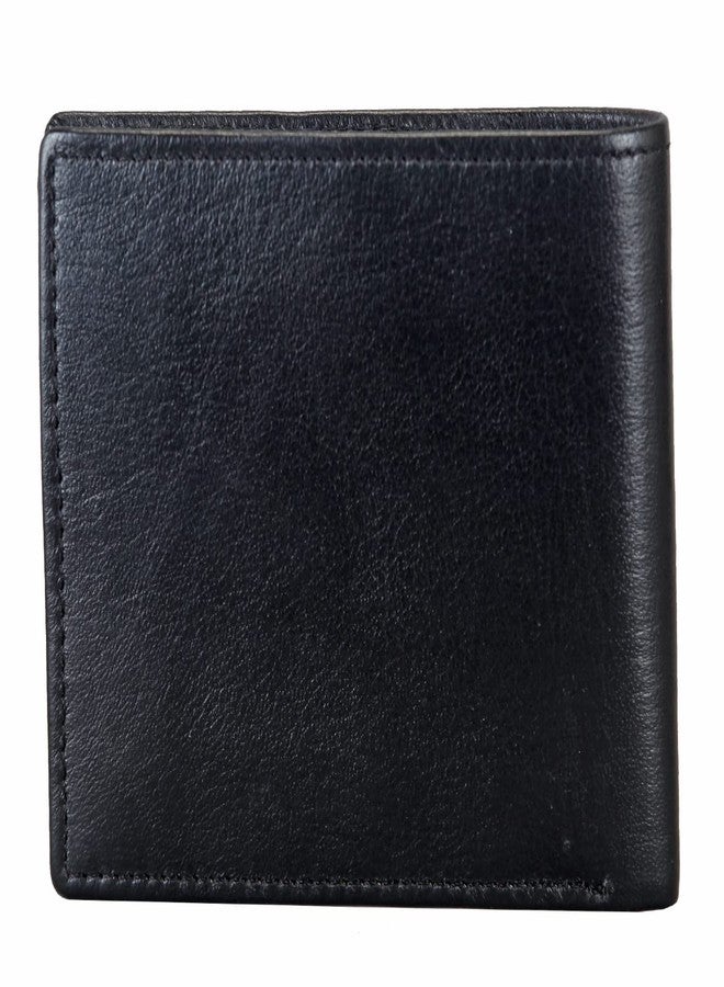 Adamis Bifold Men’s Wallet with Flip ID, with 6 Card Slots and 2 Compartments, Black - Image 2